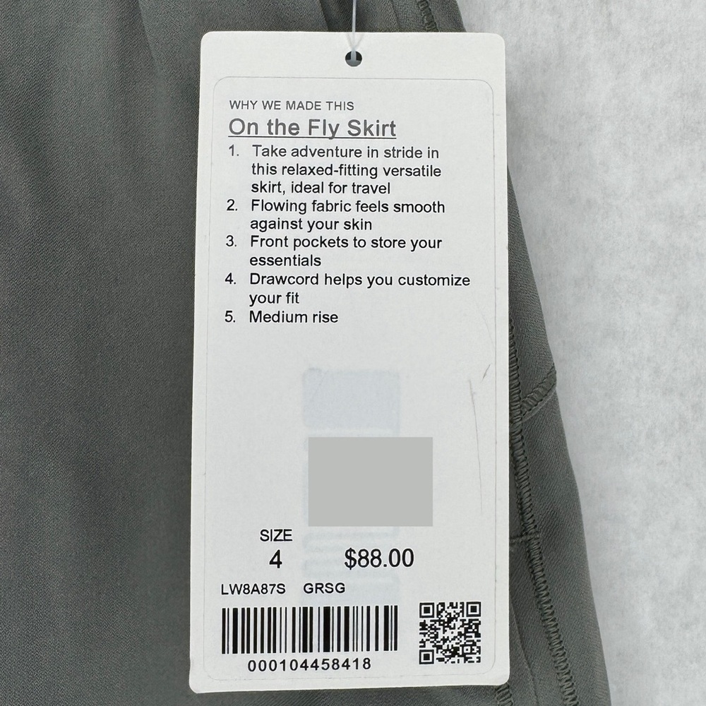 LULULEMON On The Fly Skirt *Woven - Grey Sage - W8A87S - Sz 4 - Picture 11 of 11